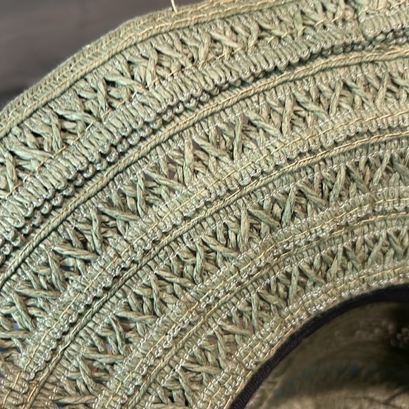 Vince Camuto Women’s Green Open Weave Cowgirl Hat w Brown Band OS‎ - Picture 6 of 7